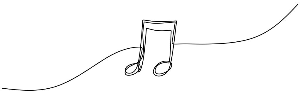 Here’s Why Customers Dislike When Only Repetitive Music is Playing On-hold - Messaging On-Hold Concept - Single line illustration of music note